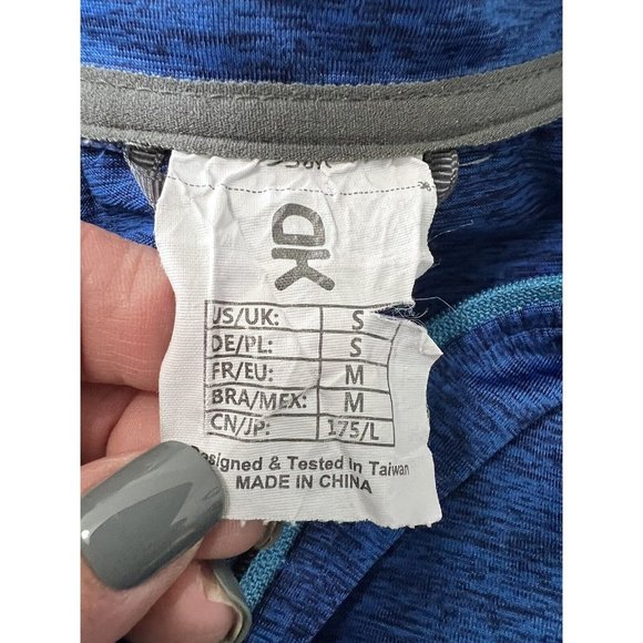 LITTLE DONKEY MARBLED Blue PULLOVER 1/4 ZIP LIGHTWEIGHT SHIRT  SIZE Medium Men - Picture 7 of 9